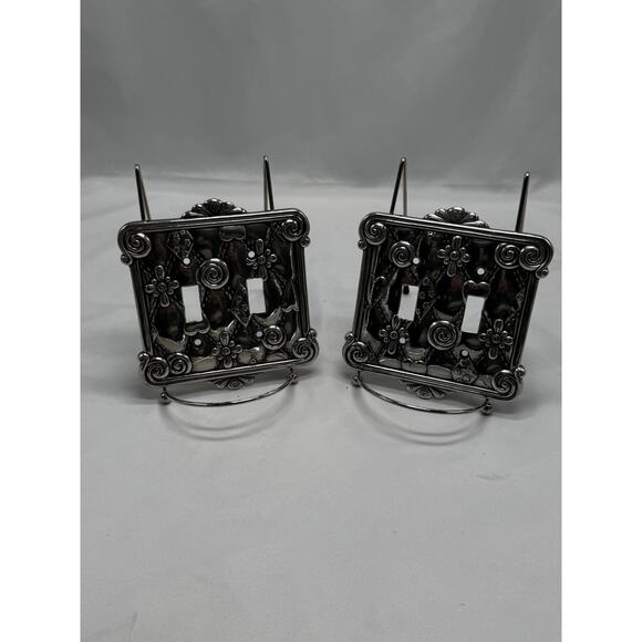 Brighton Other - Brighton Set Of 2 Heart Wall Light Switch plate cover Silver Color Rare